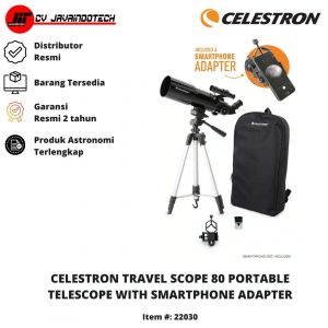 TRAVEL SCOPE™ 80 PORTABLE TELESCOPE WITH SMARTPHONE ADAPTER
